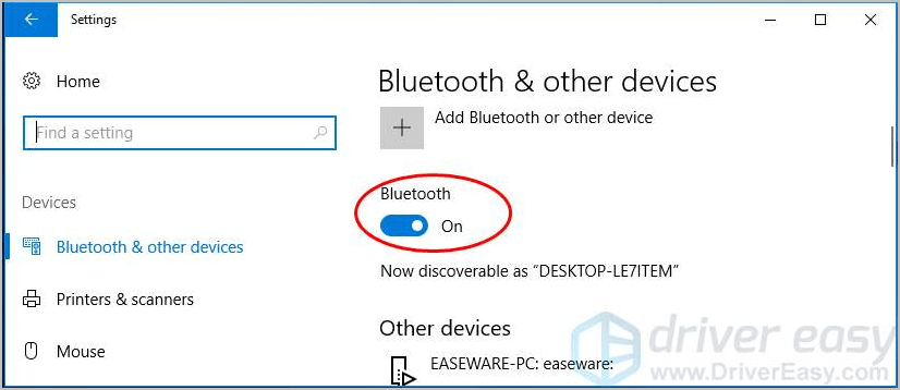bluetooth is turned off windows 10